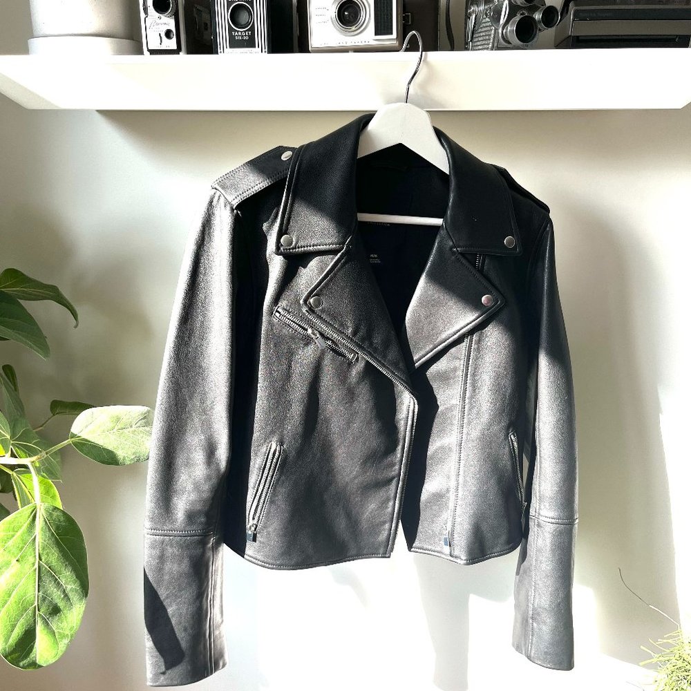 Club Monaco Classic Leather Moto Jacket